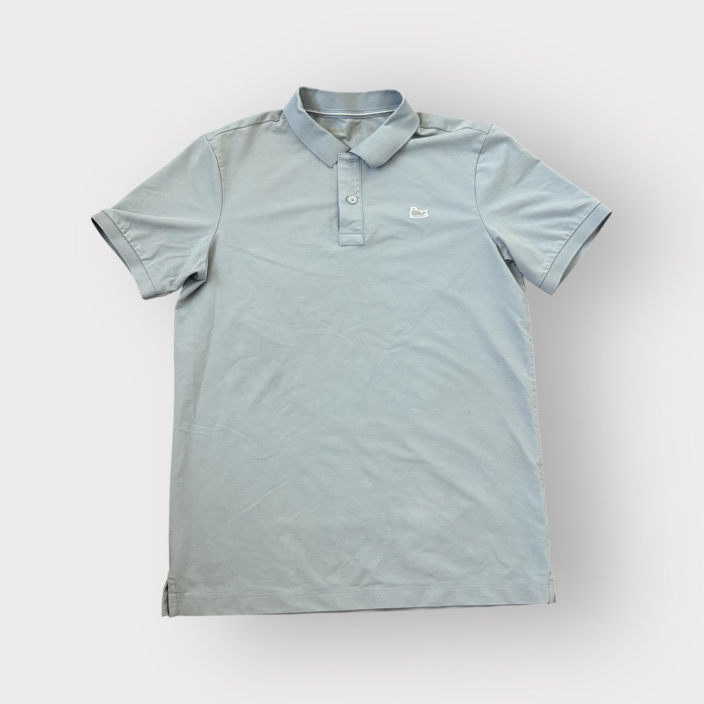 Baleno Men's Polo Shirt Blue Whale Embroidered Short Sleeve Golf Top